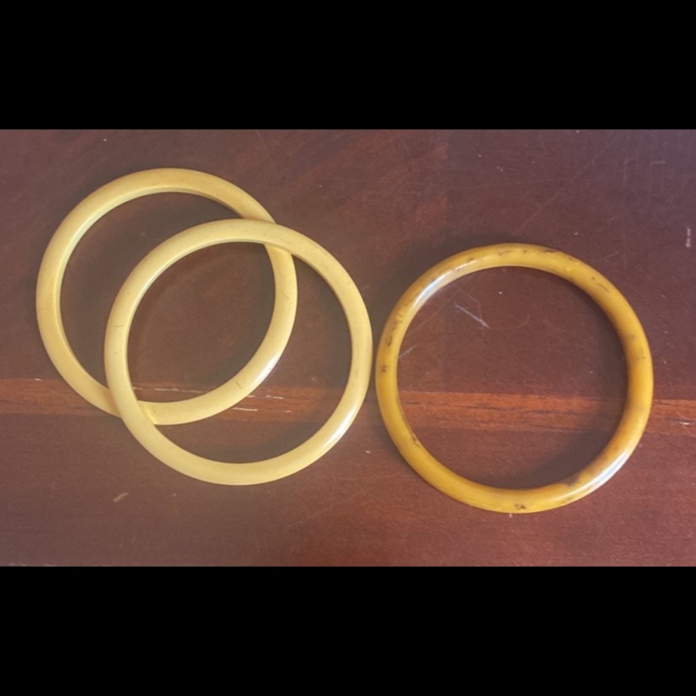 Butterscotch Bakelite bangles